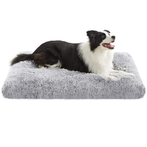 Feandrea Cama para Perros, Sofá para Mascotas, 105 x 68 cm, Acolchado Suave, Lavable, Cojín para Perros, Gris Ombré PGW206GA01