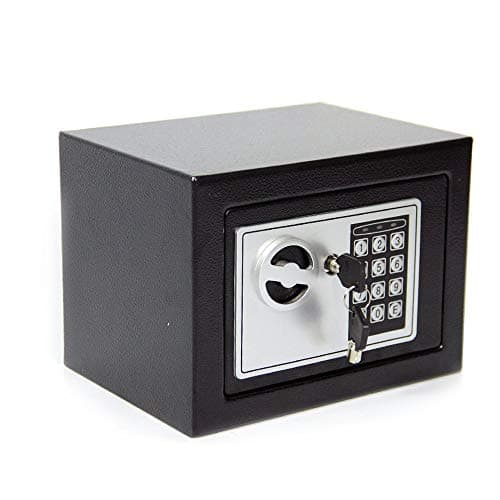 CDC DlGl 6.6LCaja Fuerte lgnifuga Anti-Robo Electrónica con 2 Llaves, Caja Fuerte Empotrable Digital para El Hogar/La Oficina Caja de Seguridad para Objetos de Valor Como Dinero Armas en Efectivo