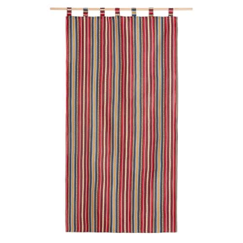 Lanovenanube Cortina alpujarreña con Trabillas Rayas Nº40 de 140x260 cm, Tejido Jacquard, de fácil Mantenimiento y Resistente. Confeccionada con Trabillas. Diseño rústico. Cortina de Puerta Exterior