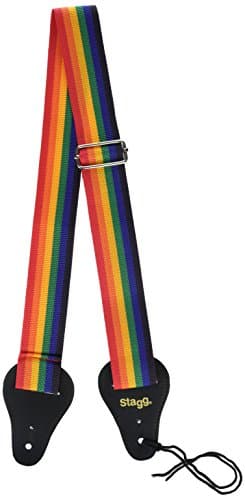Stagg 11548 de 2 pulgadas de nylon correa de la guitarra - Rainbow