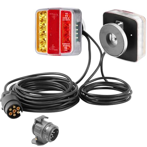 ETUKER 12v Pilotos Led Remolque con Cable,Pilotos Cableado Remolque 7Pines,Kit Luces Remolque Magneticas, Pilotos Traseros Remolque con Imán Homologados