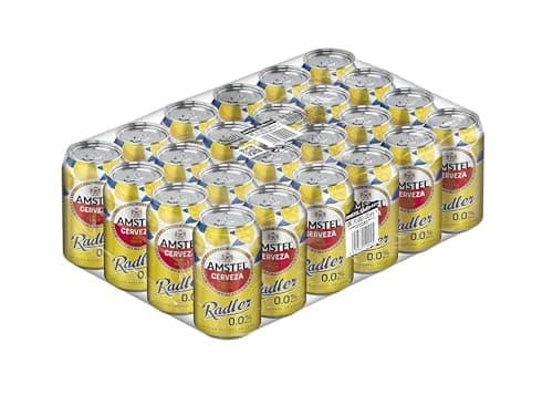 Amstel Radler 0,0 Cerveza Limon Sin Alcohol Pack Lata, 24 x 33cl
