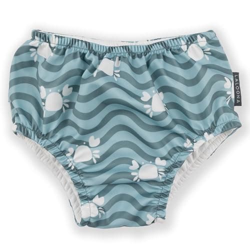 LaLoona Bañador Bebé – Pañal de Baño Reutilizable Certificado Oeko-Tex Standard 100 - Resistente al Cloro - Secado Rápido y Cómodo - Apto para Piscina y Playa Talla 6–12 meses - Cangrejo Verde
