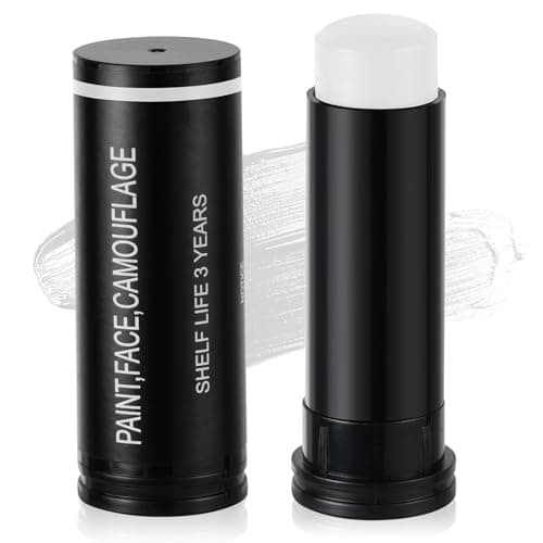 Aomig Pintura Facial en Barra, Palos Maquillaje Blanco Halloween, Pintura Facial de Camuflaje, Portátil Palos de Maquillaje para Fiestas de Disfraces de Halloween Maquillaje Efectos Especiales