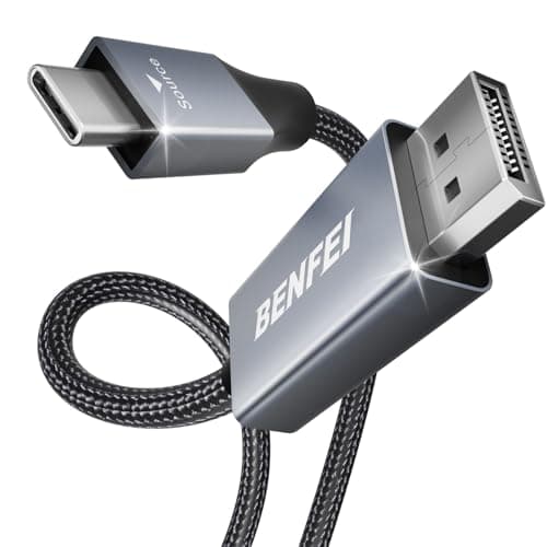 BENFEI Cable USB-C a DisplayPort de 0,9 metros (4K a 144 Hz), cable USB tipo C a DisplayPort [compatible con Thunderbolt 3/4] con iPhone 15 Pro/Max, MacBook Pro/Air 2023, iPad Pro, iMac, S23, XPS 17