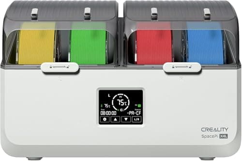 Creality Caja de secado de filamentos Space Pi X4, caja de almacenamiento de filamentos Space Pi para 4 bobinas, dos elementos calefactores independientes que pueden alcanzar temperaturas de hasta 75