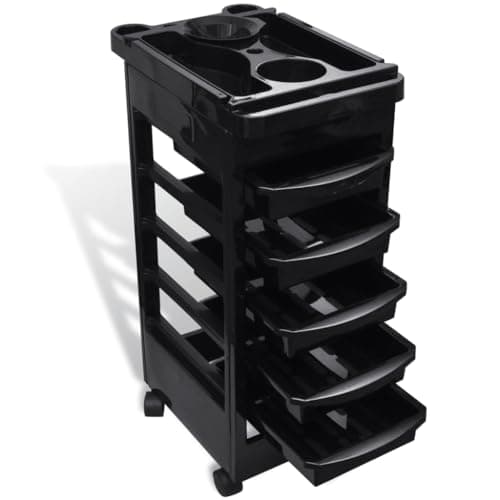 vidaXL Carrito con Ruedas y Cajones para Peluquerías y Salón Belleza Plástico
