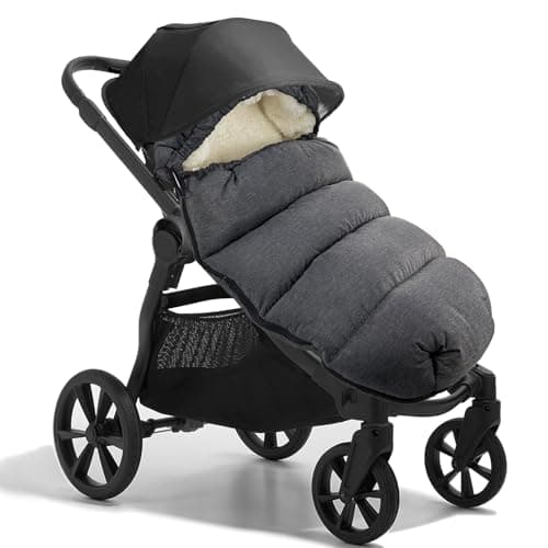 Sacos de Abrigo para Carritos, Saco Invierno Silla Paseo Universal, Acos de Silla de Bebe con Forro Polar Térmico, Saco Invierno Silla Paseo, con Cremallera, Desmontable, Doble Apertura Unisex (2)
