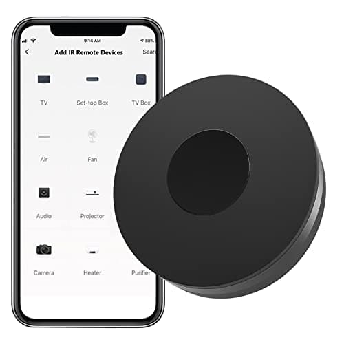 Mando a Distancia Inteligente por Infrarrojos, WiFi Universal Smart Home Hub, Controlador Inteligente WiFi para domótico, Aire Acondicionado, TV, Ventilador de Techo, Mando a Distancia de Cortina