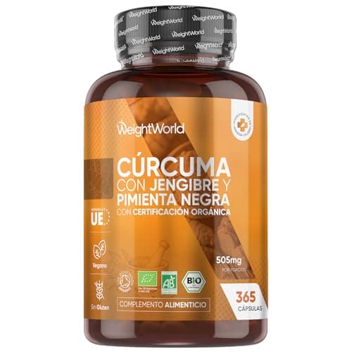 Cúrcuma con Pimienta Negra y Jengibre Orgánica, 365 Cápsulas, 1 Año de Suministro - Apto para Veganos, con Certificación Orgánica por la Soil Association, 1 Cápsula al Día, Sin Gluten ni OGM
