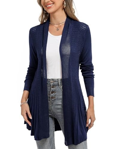 iClosam Cárdigan Largo de Casual para Mujer Talla Grande Chaqueta Chal Mujer Verano Outerwear Jersey Bolero Cárdigan Kimono Señoras Tops Ropa de Playa Camisolas y Pareos