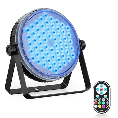 Oloaxolx Foco LED de 120 W con mando a distancia, LED Par RGBW 4 en 1 8CH/DMX512, Luces de escenario Foco de discoteca para fiestas, bodas, bares, clubes, decoración