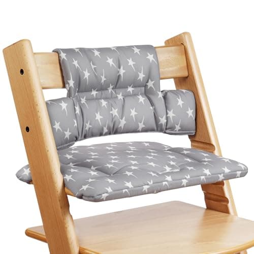 Vicloon Cojín para Trona Compatible con Stokke Tripp Trapp, Funda Trona de Bebe Antideslizantes Universal, con Revestimiento Impermeable, Fácil Limpieza, Suave y Cómodo, Funda de Repuesto (05)