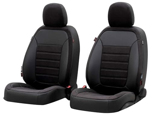 WALSER Funda de asiento Bari compatible con Fiat 500 C (312) 09/2009-Hoy, 2 fundas de un solo asiento para asientos normales