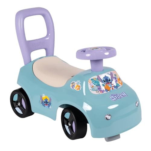 Smoby - Stitch - Coche correpasillos - Andador - Volante - Guardaobjetos bajo el sillín - A Partir de 10 Meses - Fabricado en Francia