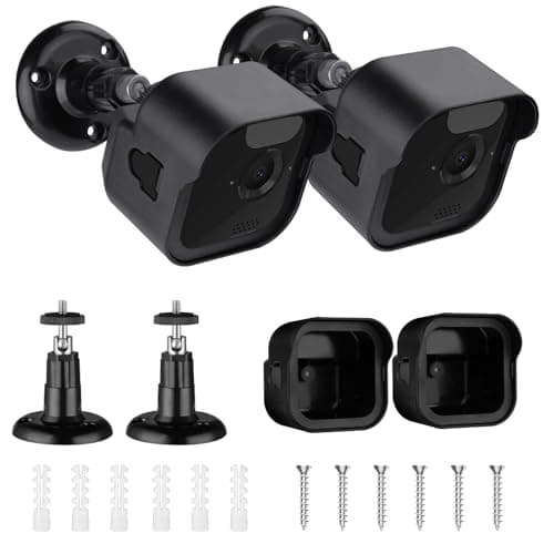OFFCUP Carcasa para Cámara de Exterior, 2pcs Soporte de Pared para Cámara Al Aire Libre Ajustable, Blink Soporte de Pared, Compatible con el Blink Sync Module 2, para Interiores y Exteriores (Negro)