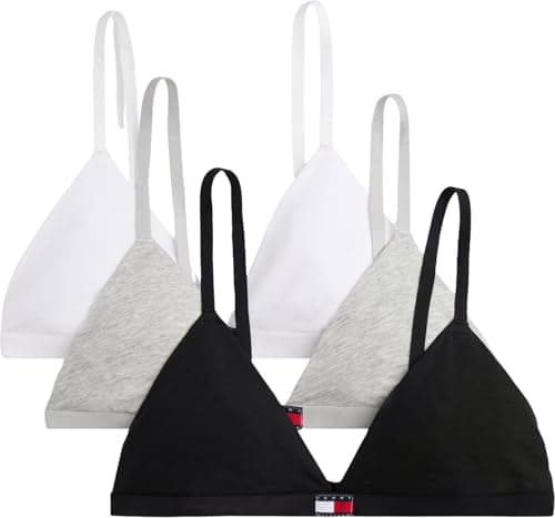 Tommy Hilfiger Paquete de 3 triángulos para Mujer, UW0UW06140, triángulo, Gris (Gris Alto/Negro/Blanco), XL