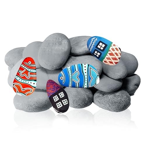 YJSDDNTY 20 Piedras para Pintar, 3-5 cm, Piedras de Pintura, Piedras Decorativas, Piedras Naturales, Piedras pintadas, guijarros Lisos para Pintar, Piedras de Playa, Piedras de Acuario, Piedras