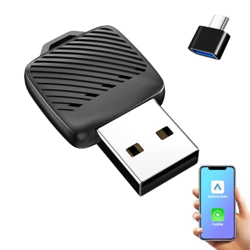 Sunweyer neuester Adaptador Inalámbrico CarPlay & Android Auto 2 IN 1 Dongle,Auto-Conexión,Puerto USB-A, unterstützt Online-Updates, Kabel zu Wireless Adapter (Mini S30)