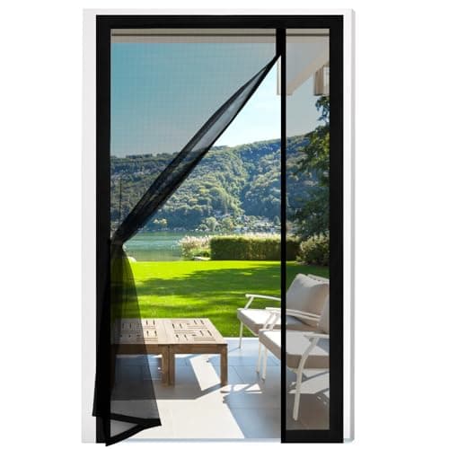 Mosquitera Magnética Puerta, Fillis 100x220cm Mosquitera de Fibra de Vidrio Puerta de Balcón Apertura Lateral Cortina Mosquitera Magnética Cortinas para Balcón Salón Dormitorio Puertas Patio
