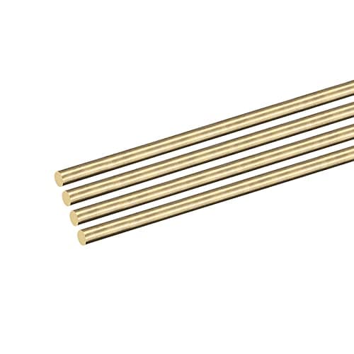 DMiotech 8 Paquete 3mm x 350mm, Latón Sólido Redondo Varilla, Latón Varilla Torno Acción Barra para Bricolaje Artesanía