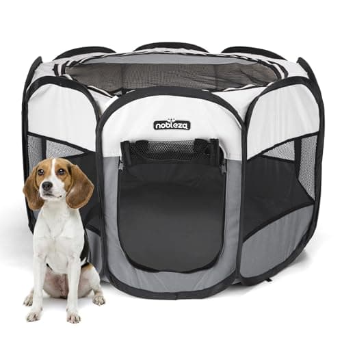 Nobleza - Parque para Perros 92x92x58 cm, Corralito Plegable para Mascotas de Interior y Exterior, Recinto Portátil de Tela Oxford Impermeable para Perros, Gatos y Cachorros