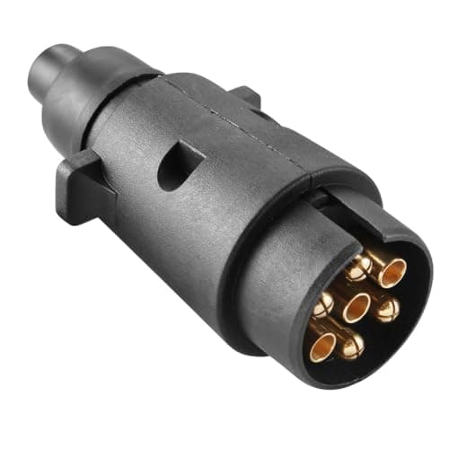 ETUKER Enchufe De Remolque 7 Pines Macho,Enchufe Conector para Remolque Caravana, 12V Piña Remolque 7 Pines,Clavija Remolque 7 Polos,Norma ISO 1724