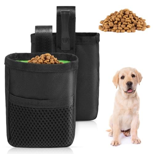 Aomig Bolsa de Entrenamiento para Perros, Bolsa Premios Perro, Bolsa para Chuches Perro, Bolsa de Golosinas para Perros, Bolsa Premios Perro Adiestramiento, Tipo de Gancho