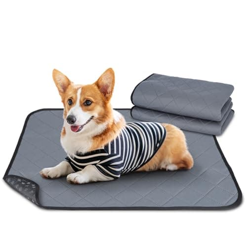Nobleza 2 Piezas Lavable Almohadillas de Entrenamiento para Perros, Empapadores para Perros, Entrenamiento Almohadilla para Mascota, Reutilizable Absorbente Antideslizante Pet Pee Pad, 90 x 80 cm