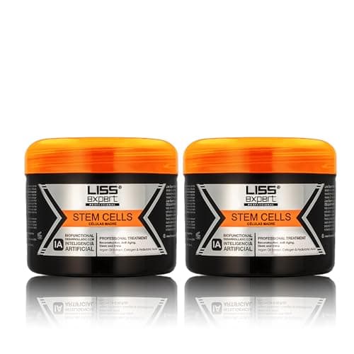 Liss Expert Tratamiento Suavizante de Células Madre Alisado Células Madre – Keratina Orgánica Y Aceite De Argán – Para Una Reparación Y Brillo Sin Frizz – Alisado Profesional (500ml)