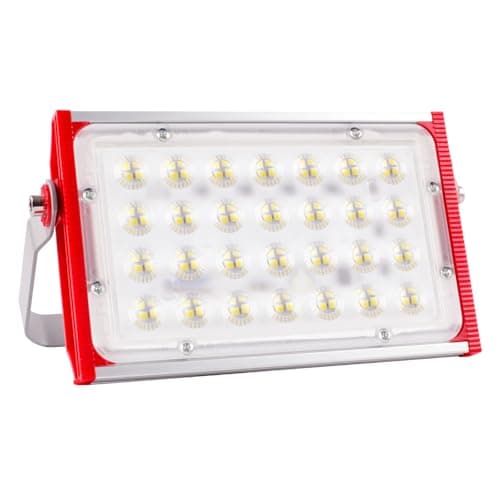 CREATESTAR Focos LED Exterior 100W, 10.000 lúmenes Proyector LED Exterior IP66 Impermeable foco exterior de Floodlight foco blanco frío de 6500K, luz de inundación para almacén garaje jardín patio