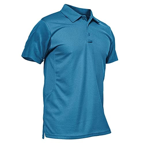 KEFITEVD Polo de Secado Rápido Hombre Camisetas de Golf Ligeras Camisetas de Manga Corta de Verano,Azul Verde,L