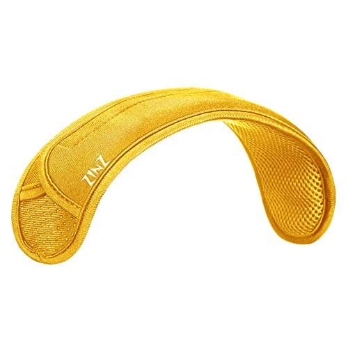 ZINZ Almohadilla protectora antideslizante y acolchada para el hombro la Correa de la Guitarra/bolsas para laptop/Mochila/Mensajero/bajo/cinturón de seguridad del coche - Amarillo