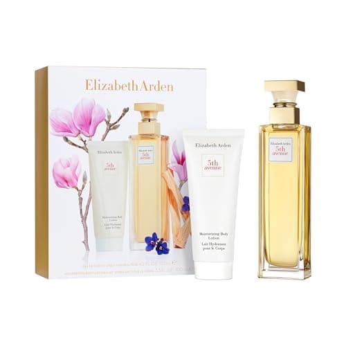 Elizabeth Arden - 5th Avenue Set de 2 Piezas, Eau de Parfum y Crema Corporal Hidratante, Perfume de Mujer Floral Duradero con Aroma de Magnolia y Bergamota para una Piel Suave y Perfumada