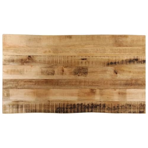 vidaXL Tablero de Mesa Borde Natural Madera Maciza Mango 100x60x2,5 cm, Superficie de Mesa, Tablero de Mesa de Madera, Tablero de reemplazo