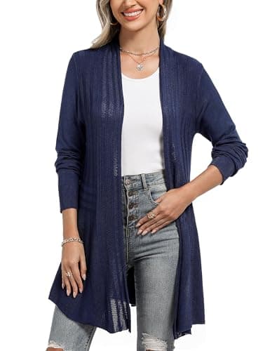 Cárdigan Largo de Casual para Mujer Talla Grande Chaqueta Chal Mujer Verano Outerwear Jersey Cárdigan Kimono Señoras Tops Ropa de Playa Camisolas y Pareos