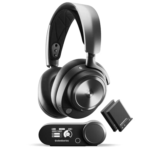 SteelSeries Arctis Nova Pro Wireless - Cascos Gaming Inalámbricos Multisistema - Controladores magnéticos de neodimio - Cancelación de ruido - Infinity Power System - PC, PS5, PS4, Switch 2, Móvil