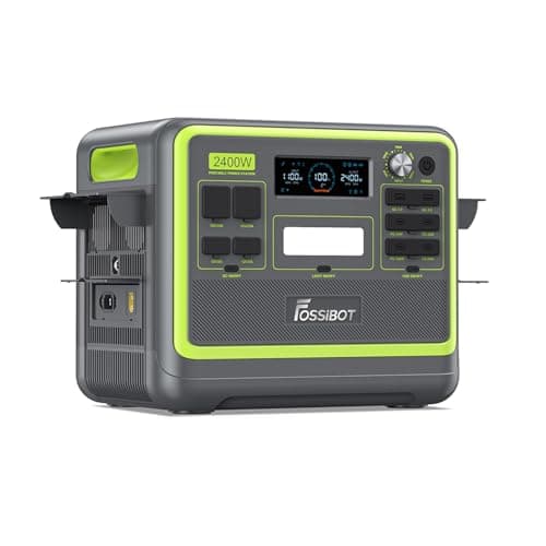 FOSSiBOT F2400 Estacion de Energia Portatil, Panel Solar de 200W, Batería LiFePO4 de 2048Wh, Carga del 80% en 1,5 Horas, Salida de 2400W CA (4800W Pico), Generador Solar Portatil para Camping, Viajes