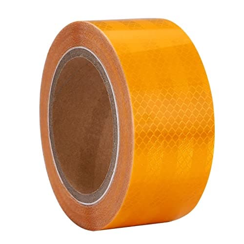 XFXIA Cinta Reflectante Adhesiva Amarilla, Res Istente Al Aguapegatinas Reflectantes Cinta De Seguridad Autoadhesiva para Coche Camión Motocicleta Barco Bicicleta Remolque Camper (20M*5CM)