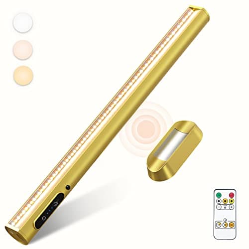 bravzurg Flexo LED Escritorio, 4000mAh Barra de Luz Armario USB Recargable, Lampara Escritorio Bateria Pared Magnetica Sin Cable con Mando a Distancia, Luces Pilas Inalambrica para Cocina Mesa Espejo
