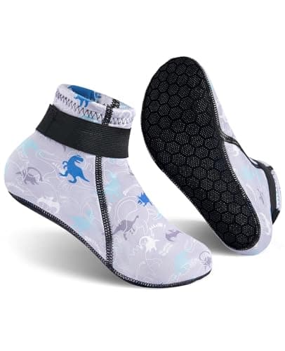 Gogokids Calcetines de neopreno de 3 mm para niños, calcetines térmicos antideslizantes, calcetines de piscina para niños y niñas, calcetines de esnórquel para surf, kayak, natación, buceo, deportes