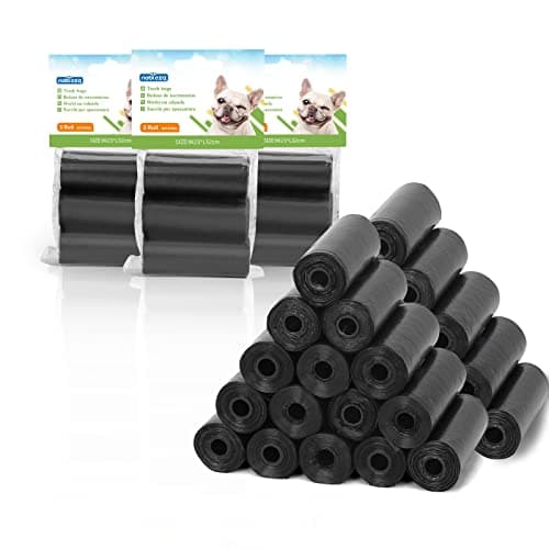 Nobleza - Bolsa de excrementos para perros y bolsas biodegradables para excrementos de perro. 1080 bolsas de excremento caninas, 72 rollos, color negro.