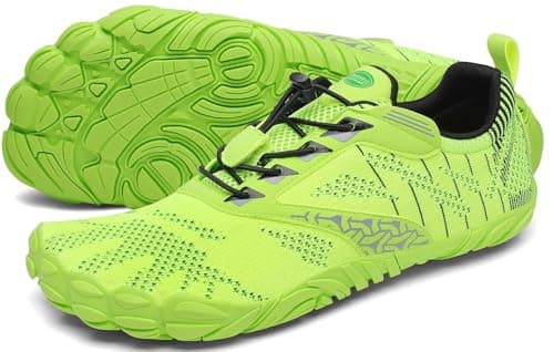 SAGUARO Hombre Mujer Barefoot Zapatillas de Trail Running Minimalistas Zapatillas de Deporte Fitness Zapatos Descalzos para Correr en Montaña Escarpines de Agua, Verde Chartreuse, 36 EU