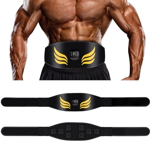 Relassy Electroestimulador Abdominal,Electroestimulador Muscular Recargable por USB,EMS Estimulador Muscula 10 Modos y 30 Intensidades, Ajustable,para Abdomen,para Hombres,Mujeres