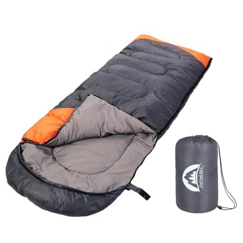 SWTMERRY- Saco de Dormir 4 Estaciones (Verano, Primavera, otoño, Invierno) Clima cálido y frío: Uso Ligero, Impermeable en Interiores y Exteriores para niños Adultos Senderismo Mochilero Camping