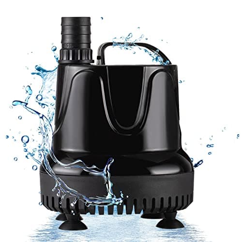 hygger Bomba de Acuario, Mini Bomba de Agua, 800 l/h 18 W Ultra Silenciosa Bomba de Agua Sumergible Pequeña con 2 Boquillas Para Estanque Acuario Jardín Fuente