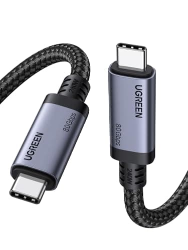 UGREEN Cable USB C Vídeo 16K@60Hz, USB4 Gen4 80Gbps, Soporta Carga Rápida PD 3.1 240W, Compatible con Macbook Air, HP, ASUS, iPhone 17 Pro Max Air/16/15 Pro Max, Galaxy S26/S25 Ultra, Monitor. 1M