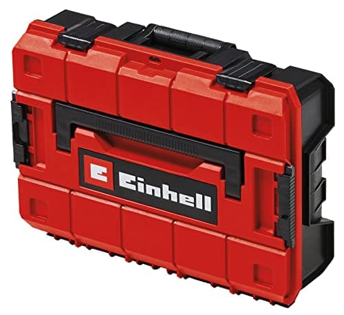 Einhell Maletín E-Case (System Box) espuma (sistema de enclavamiento, 2 insertos de espuma, diseño protegido contra salpicaduras de agua, resistencia al calor y al impacto, 2 agarres plegables)