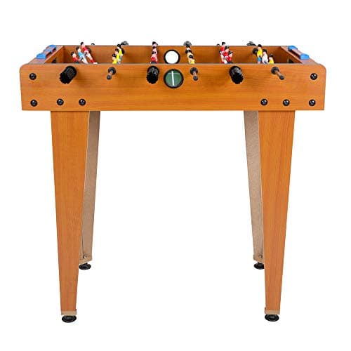 SPIELWERK® Futbolín Infantil para Niños, Fútbol, Marcadores Manuales, Futbolines de Madera, Juego de Mesa Interior Exterior, 69x37x62cm, Juguete Interactivo, Mesas de Futbolín