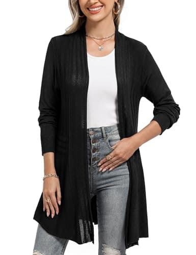 Cárdigan Largo de Casual para Mujer Talla Grande Chaqueta Chal Mujer Verano Outerwear Jersey Cárdigan Kimono Señoras Tops Ropa de Playa Camisolas y Pareos